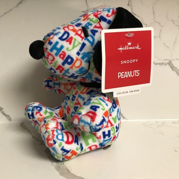 Hallmark NWT Peanuts “SNOOPY” Dog Plush Happy Birthday - Picture 2 of 5